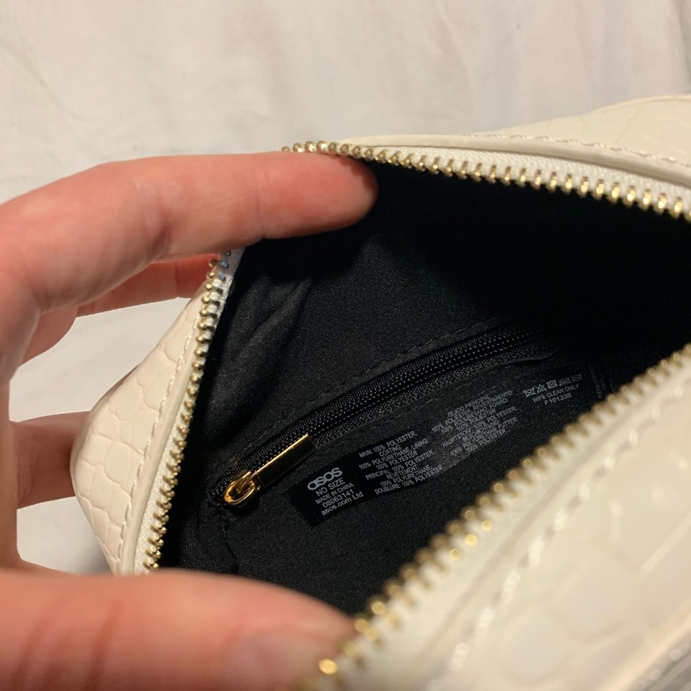 Small White Printed Crossbody